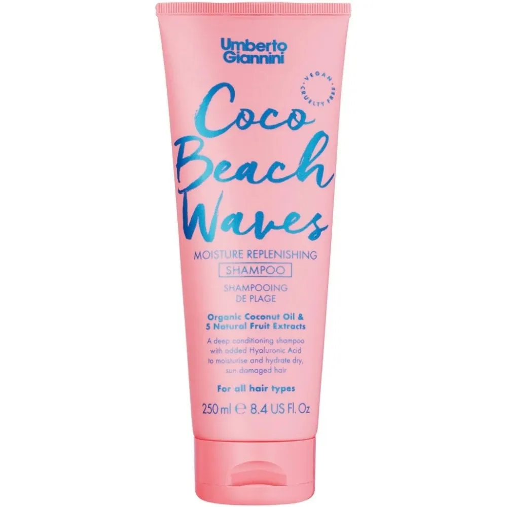 Umberto Giannini Coco Beach Waves Moisture Replenishing Shampoo & Conditioner Twin 2 x 250ml