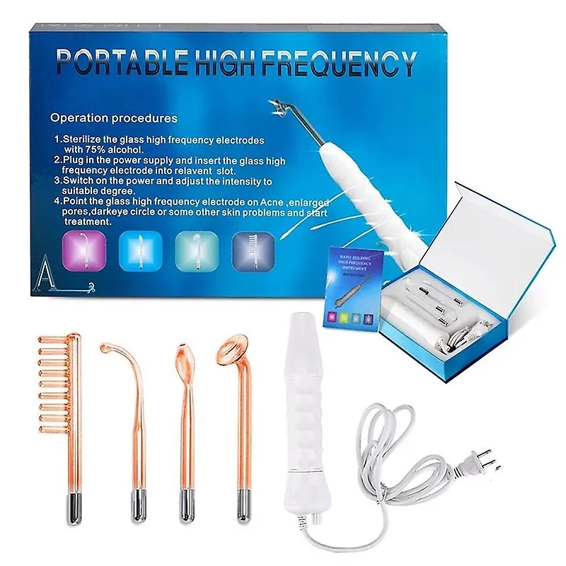 US Plug Electrode Facial Machine Spot Acne Remover Facial Skin Care Face Spa High Frequency Facial Massager Fa1260