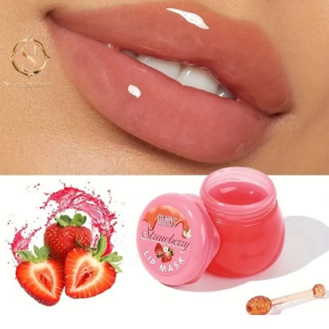 Ushas Strawberry Lip Mask – Exfoliating & Moisturizing Lip Treatment