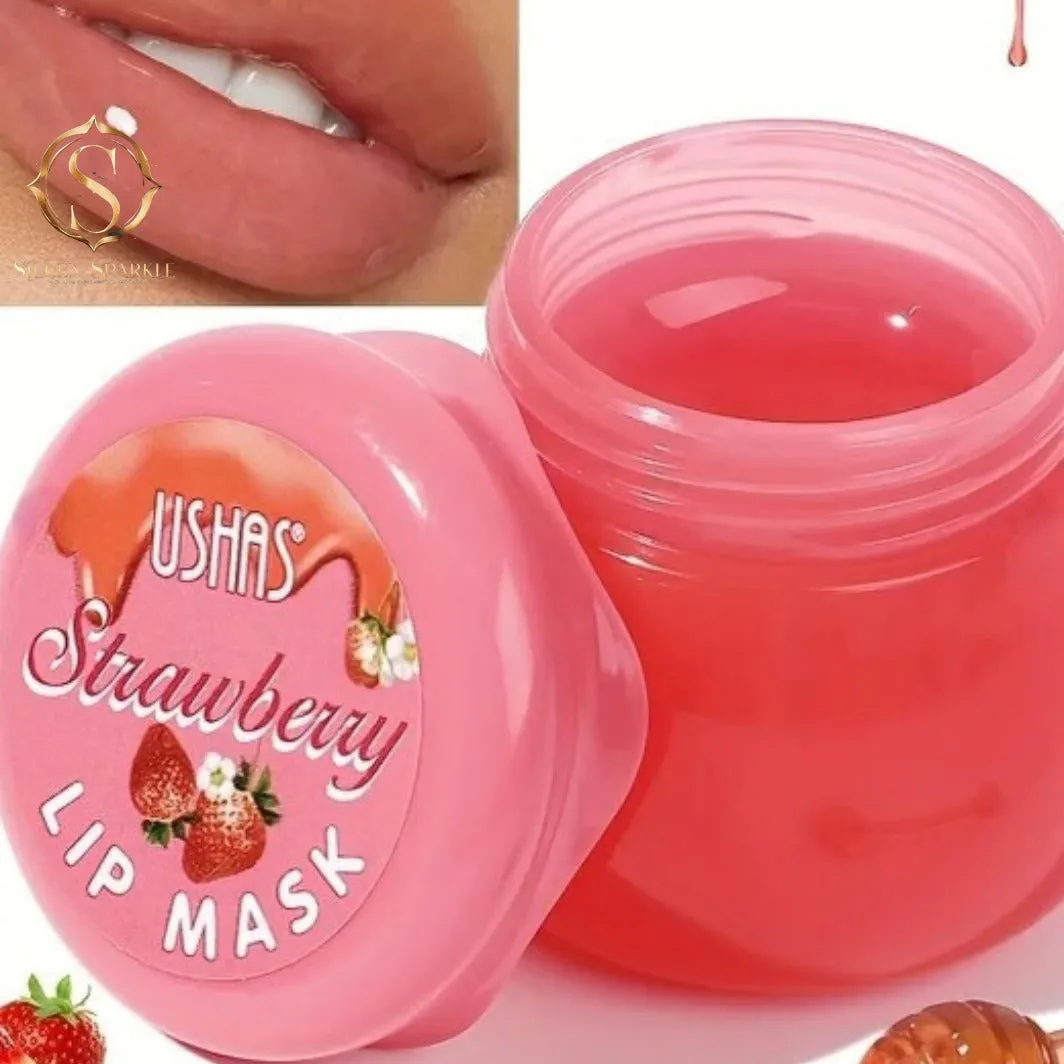 Ushas Strawberry Lip Mask – Exfoliating & Moisturizing Lip Treatment
