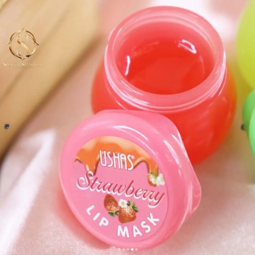 Ushas Strawberry Lip Mask – Exfoliating & Moisturizing Lip Treatment