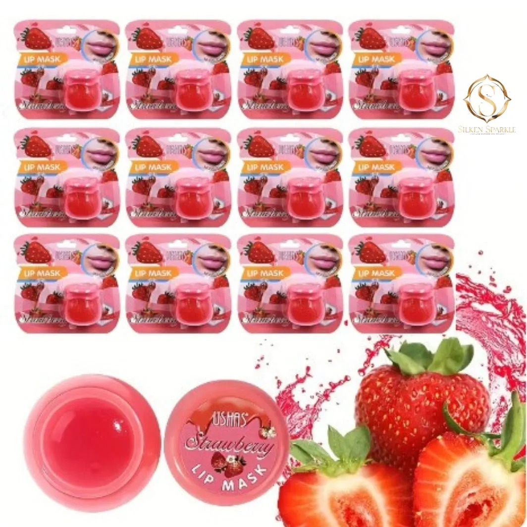 Ushas Strawberry Lip Mask – Exfoliating & Moisturizing Lip Treatment