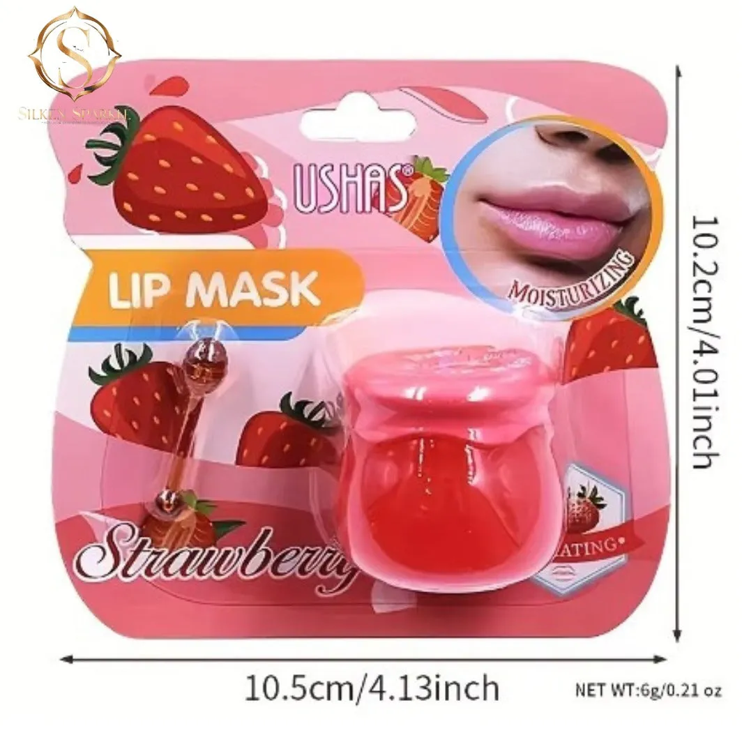 Ushas Strawberry Lip Mask – Exfoliating & Moisturizing Lip Treatment