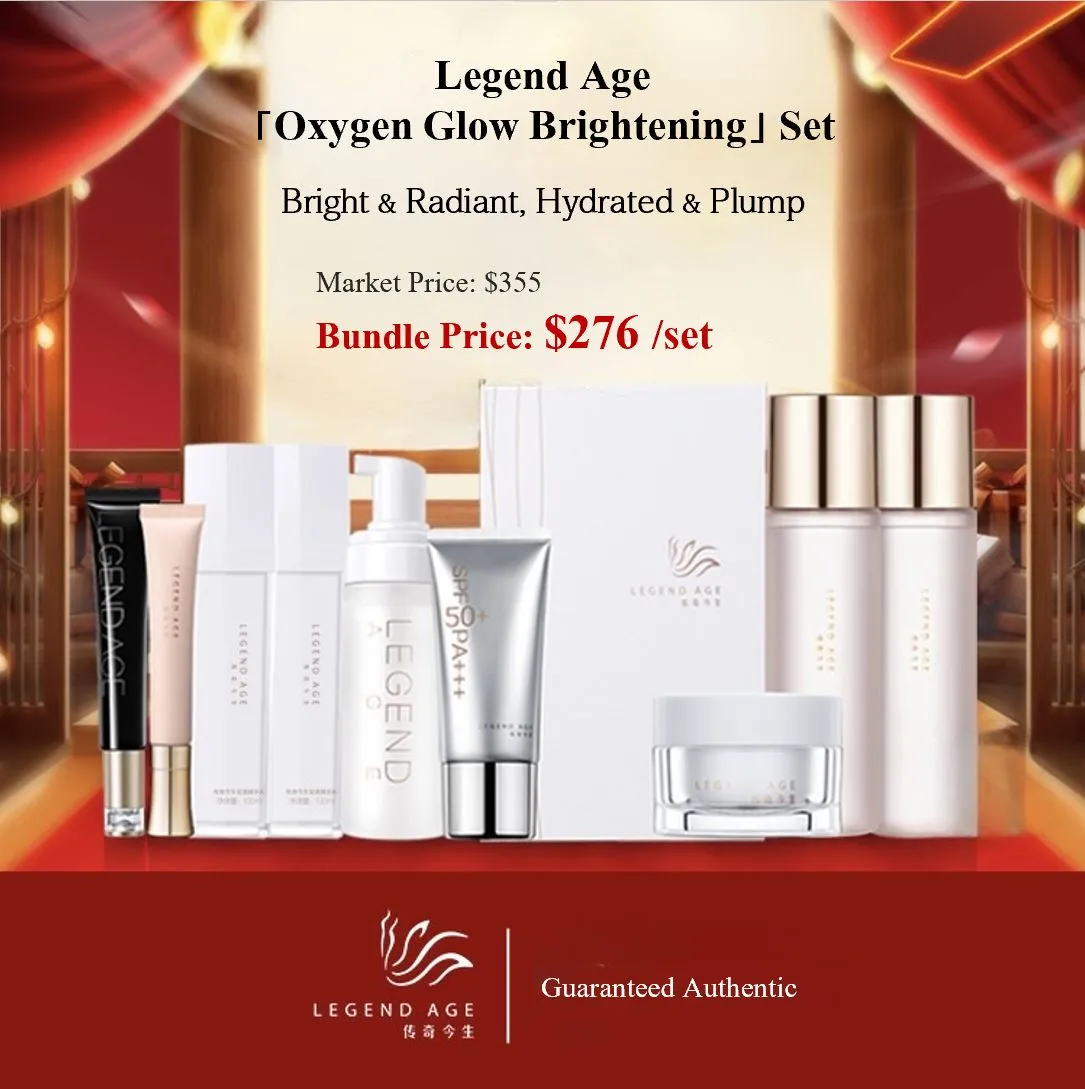 Value set: Legend Age 10-pcs Oxygen Glow Brightening Skincare Set