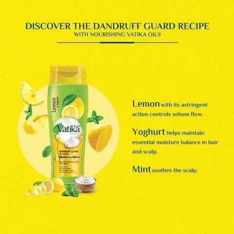 Vatika Lemon And Yoghurt Dandruff Guard Shampoo 2 x 400ml