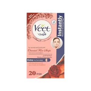 Veet Oriental Rose & Almond Oil Face Strips 20Pack