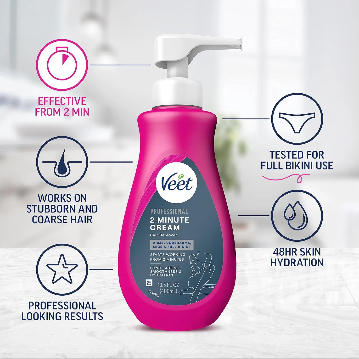 VEET professional 2 minute cream hair remover كريم ازالة الشعر خلال دقيقتين من فيت