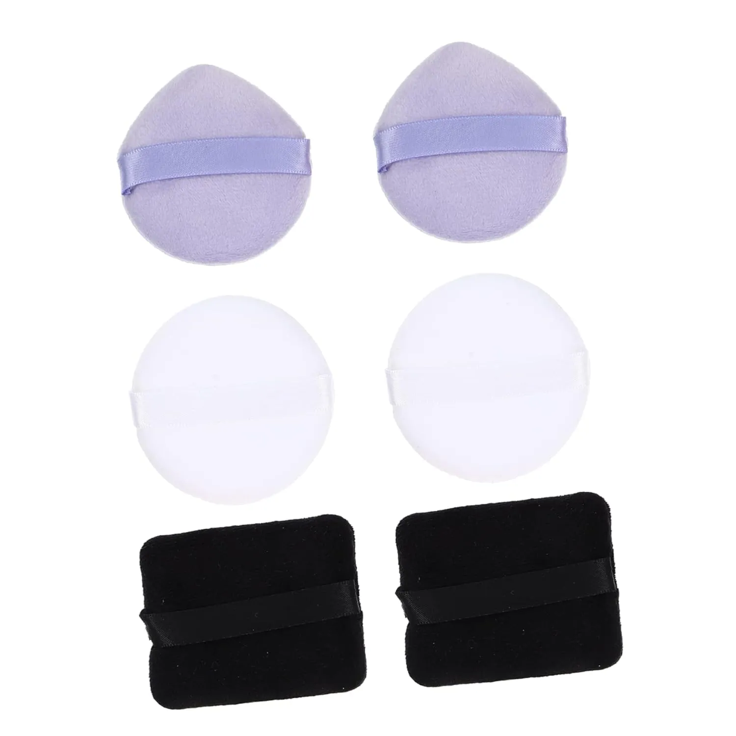 VICASKY 6pcs Portable Makeup Powder Puff Breathable Loose Powder Cosmetic Sponges for Foundation Concealer and Facial Makeup for Travel and Home Use