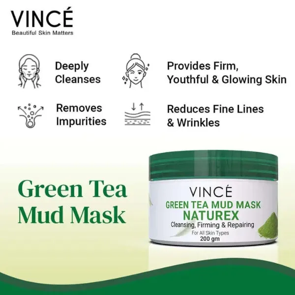 Vince Naturex Green Tea Mud Mask 200g