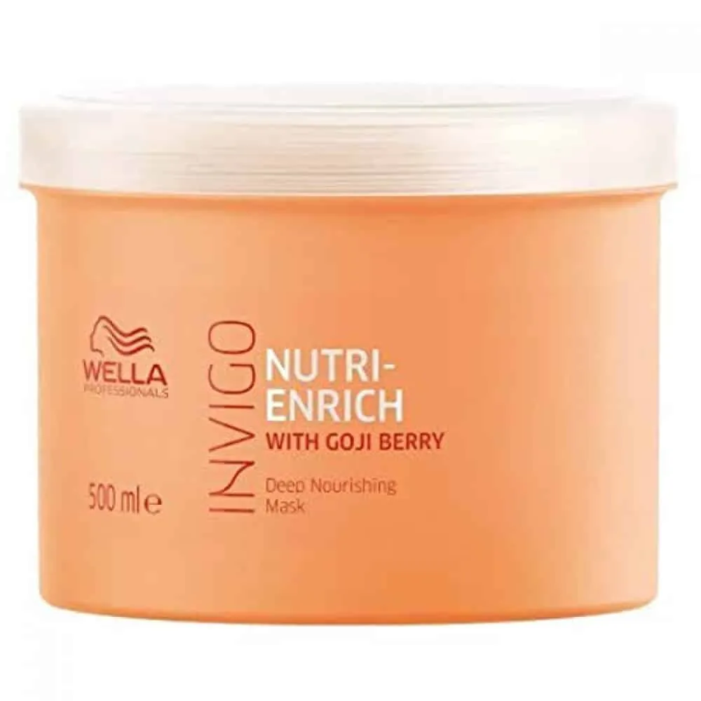 Wella Professionals Invigo Nutri-Enrich Hair Mask | 500 ml | Nourishing, Hydrating Hair Treatment for Dry & Damaged Hair | With Goji Berry Nutrients