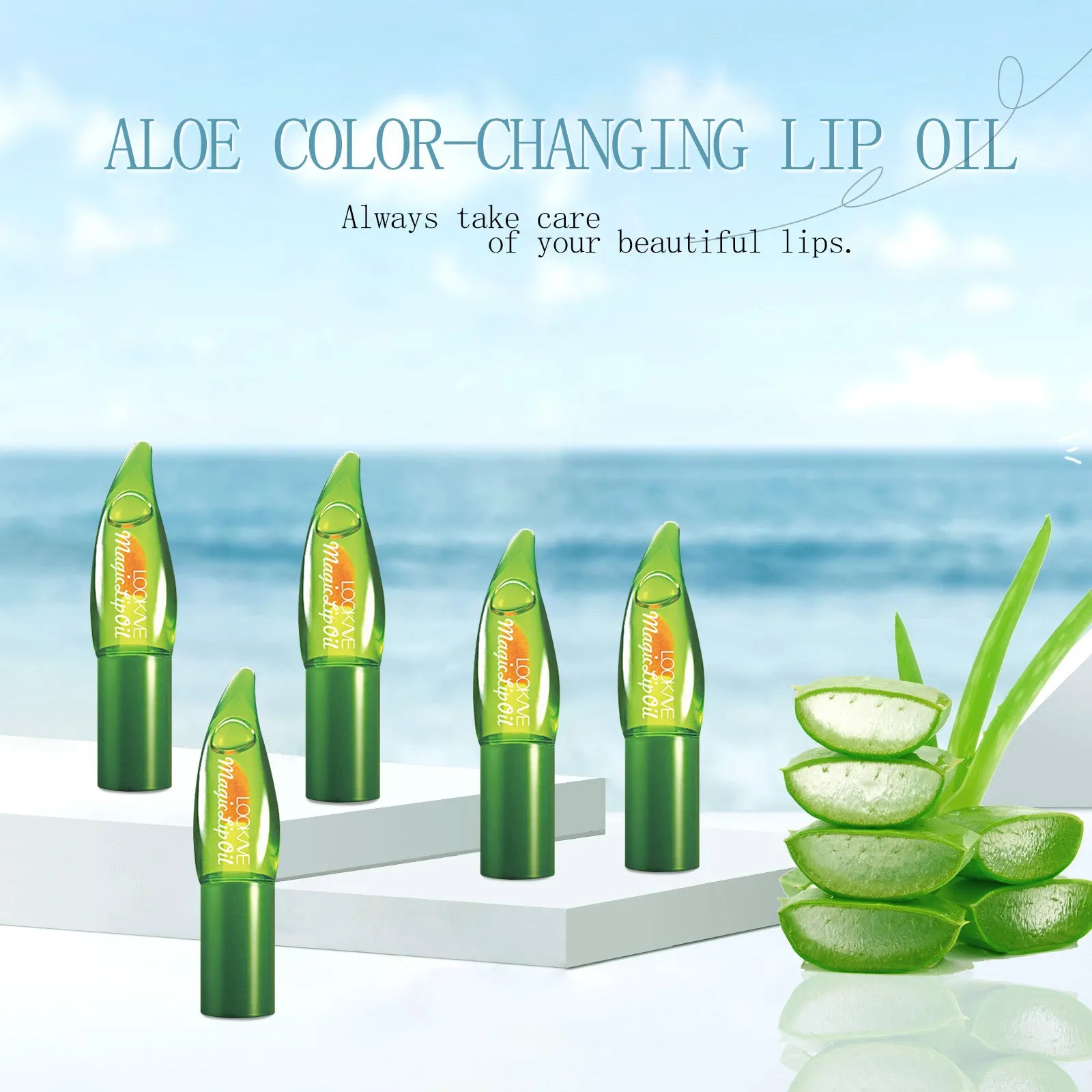 Wholesale Plastic Aloe Vera Moisturizing Lip Oil
