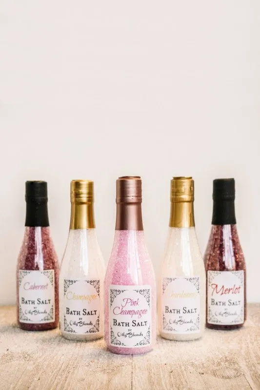 Wine Scented Bath Salt Sampler Set of 6