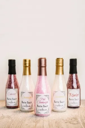 Wine Scented Bath Salt Sampler Set of 6