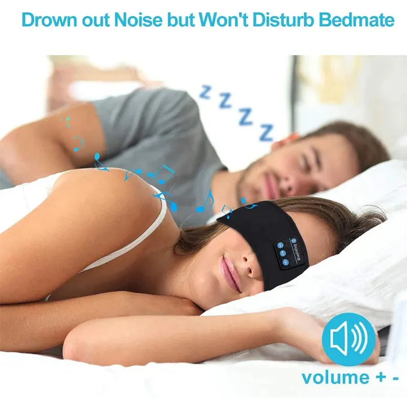 Wireless Bluetooth Headset with Elastic Sports Headband and Earbuds - Music and Sleep Eye Mask Wireless Headphones