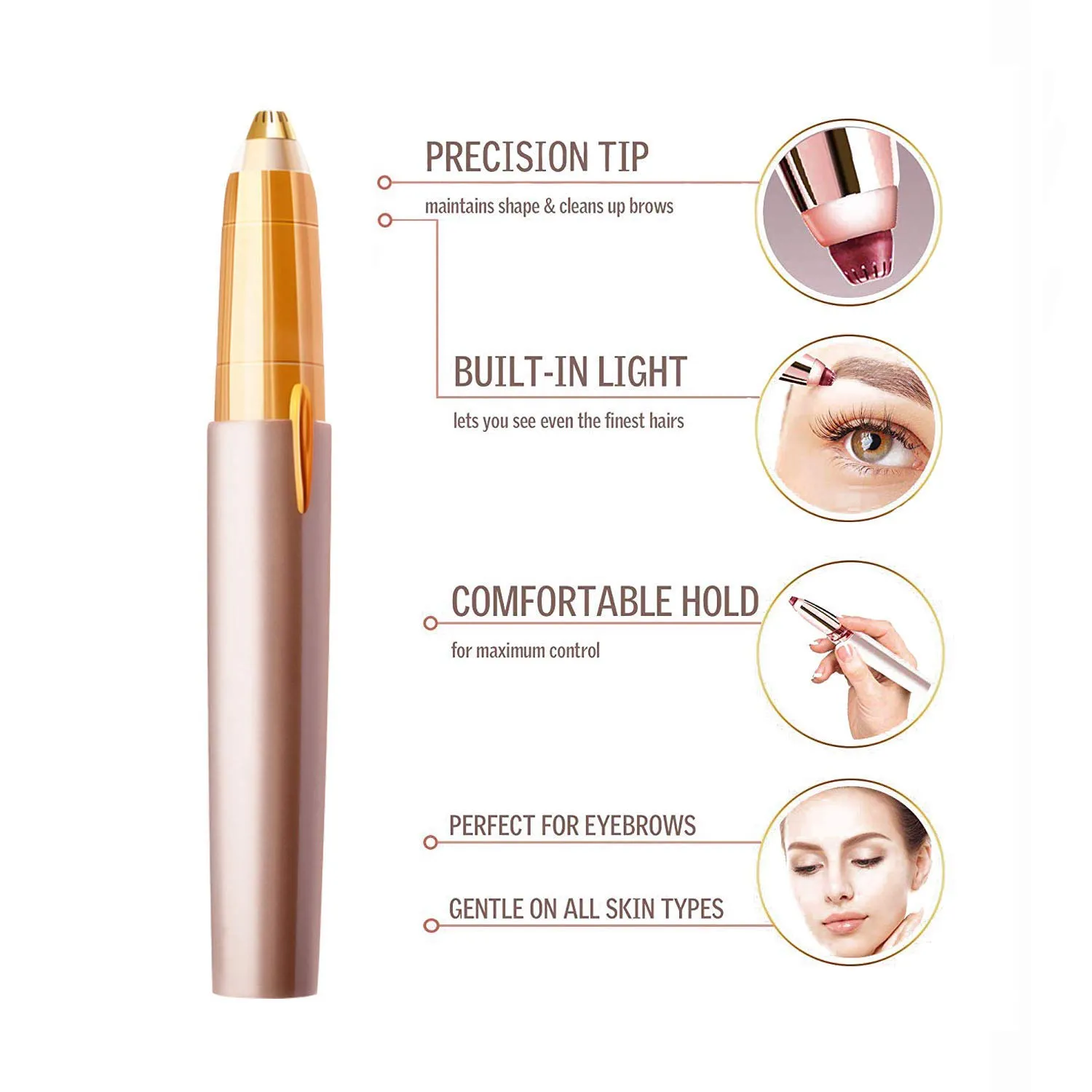 Women's Electric Eyebrow Facial Hair Remover Trimmer