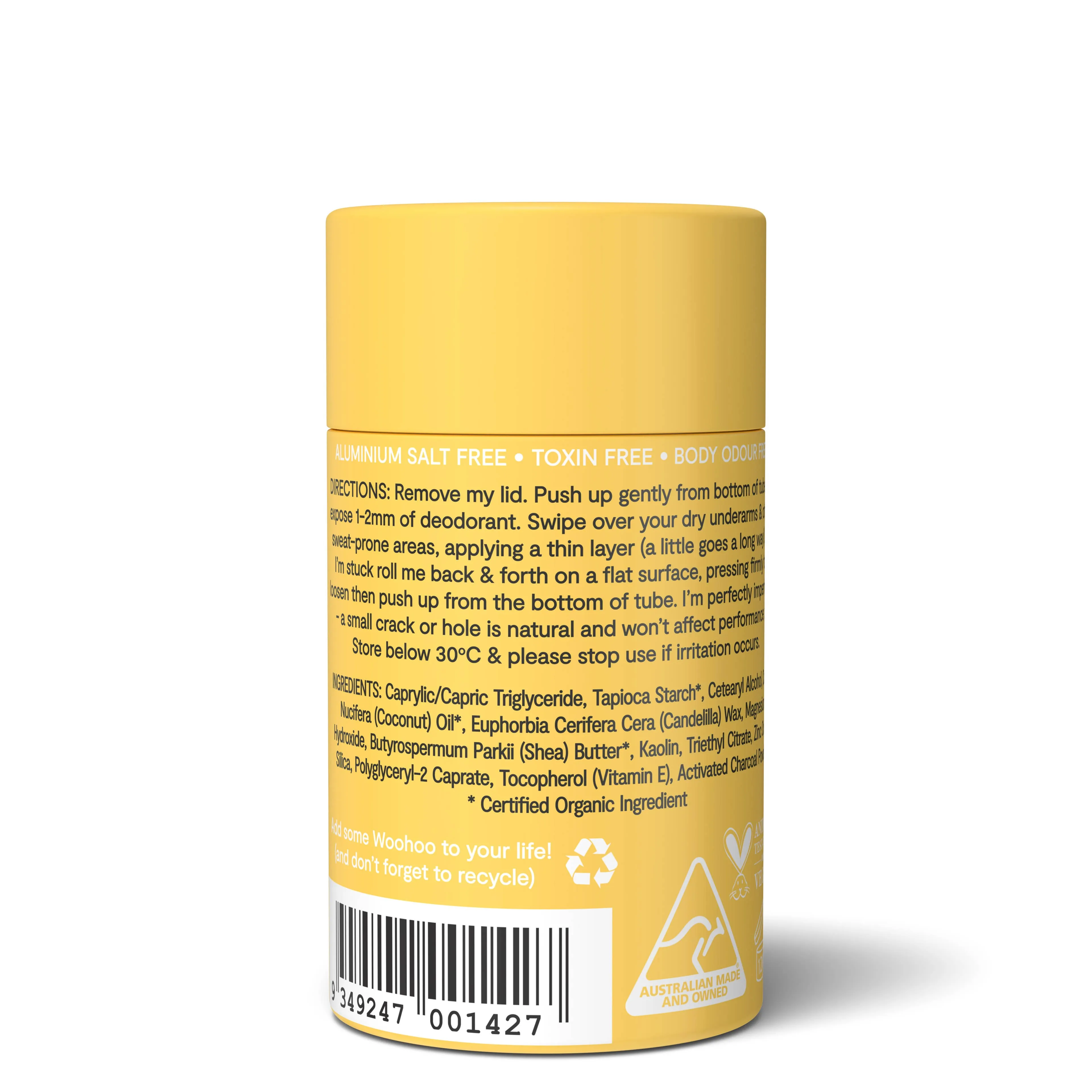 WOOHOO BODY I Deodorant & Anti-Chafe Stick I Mellow