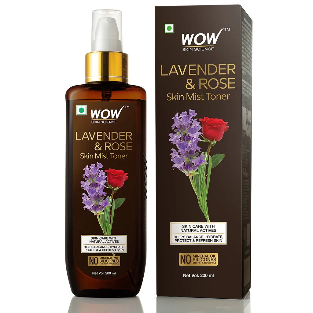 WOW Skin Science Lavender & Rose No Parabens & Sulphate Skin Mist Toner - 200 ml