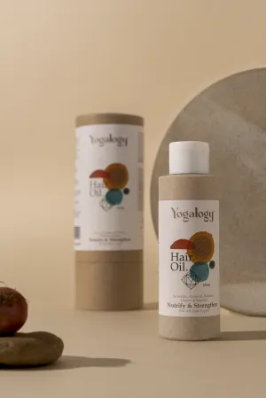 Yogalogy Nutrify and Strengthen Hair Oil with Avocado Oil, Almond Oil, Walnut Oil, Onion Oil and Sesame Oil
